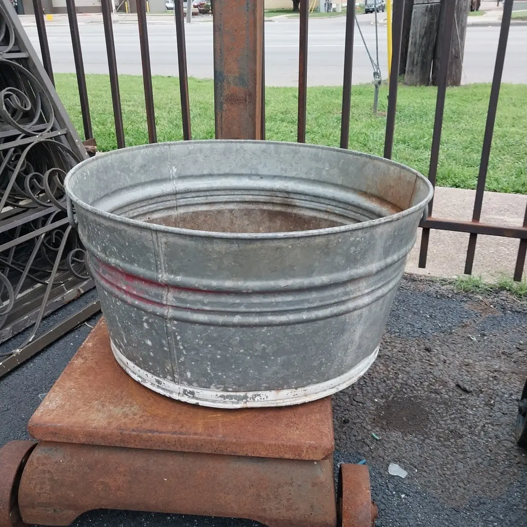 Large Galvanized Tub - As Found 1