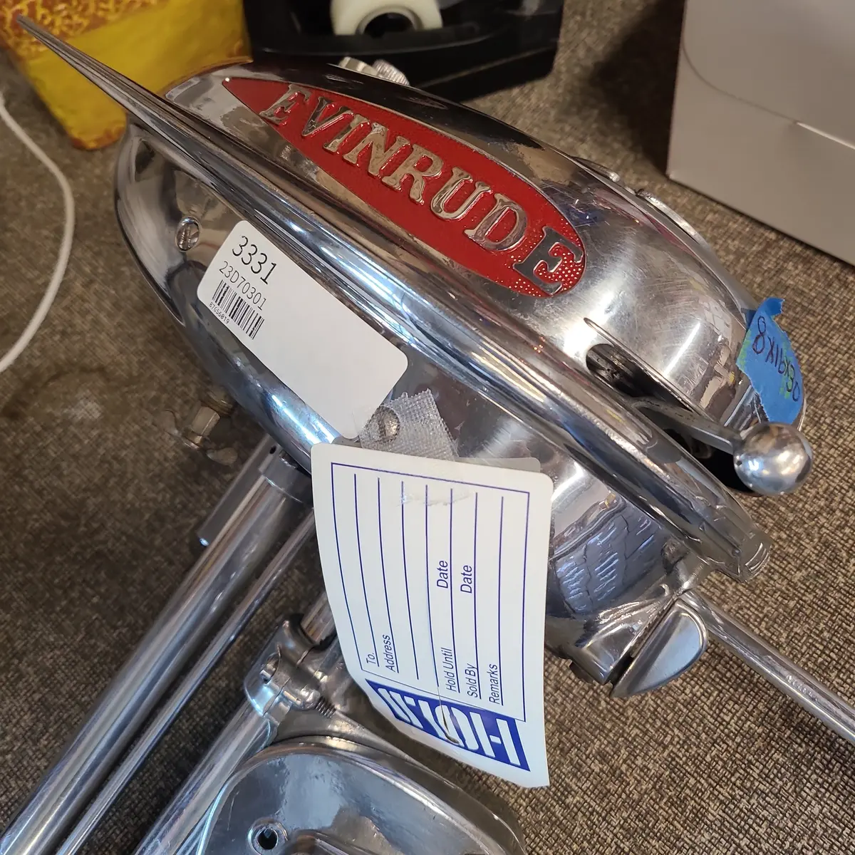 Evinrude Tiny Chrome Motor 1