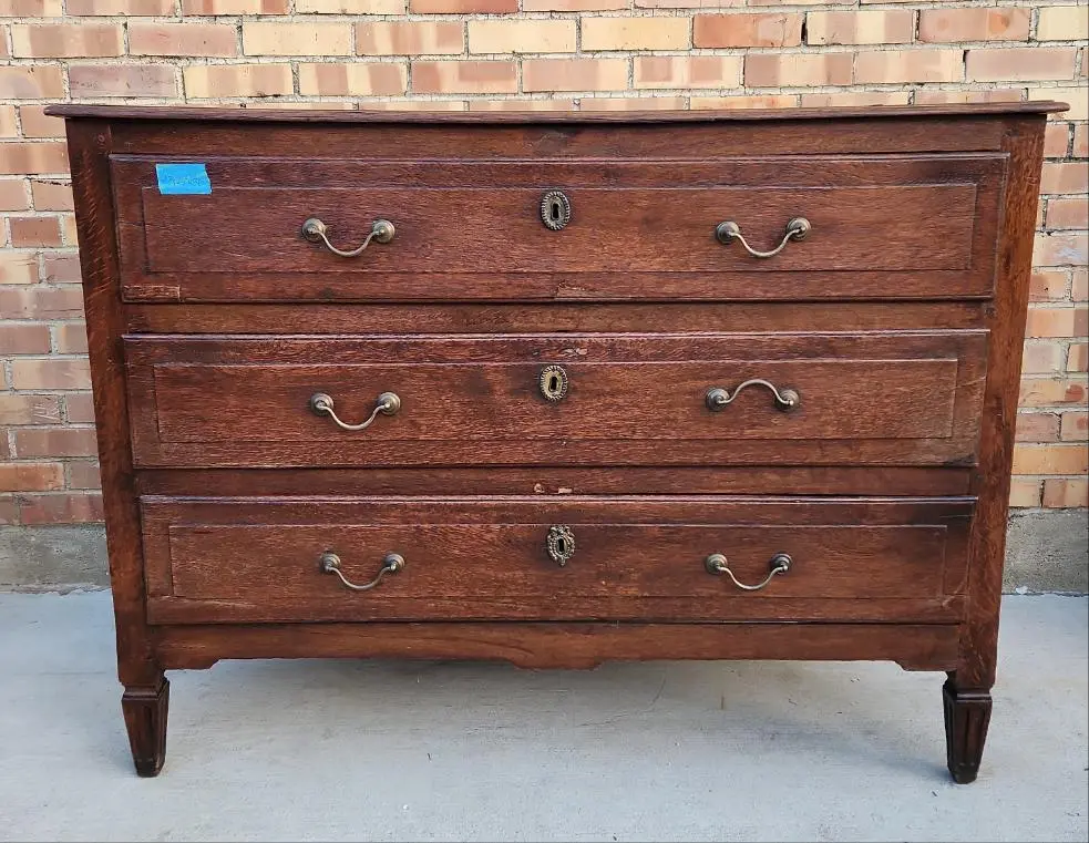 Early 19Th Century French  Oak Louis Xvi Chest 1