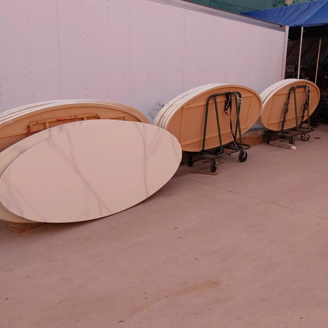Oval Faux Marble Table Top 1