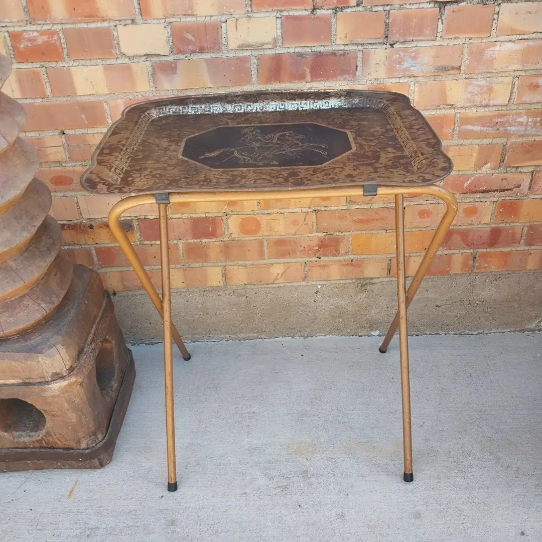 Tv Tray With Knight On Horse-As Found 1
