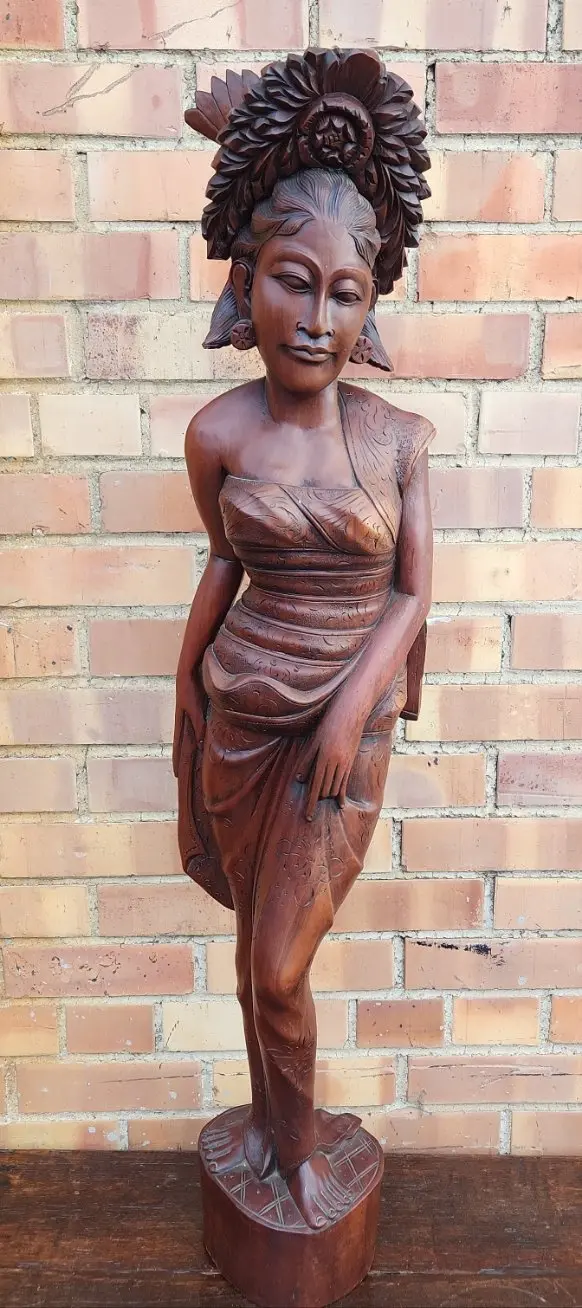 Rosewood Carved Goddess Figure 1