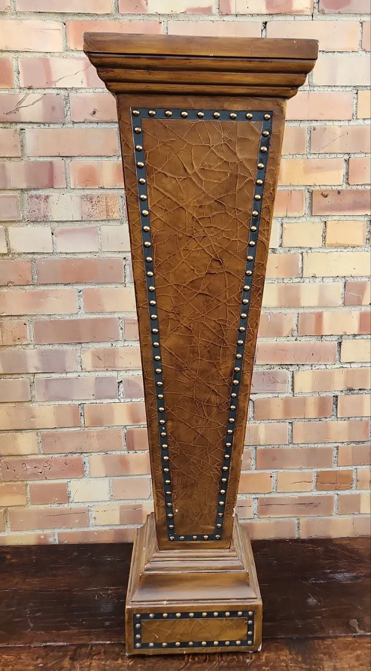 Nail Head Trimmed Pedestal 1