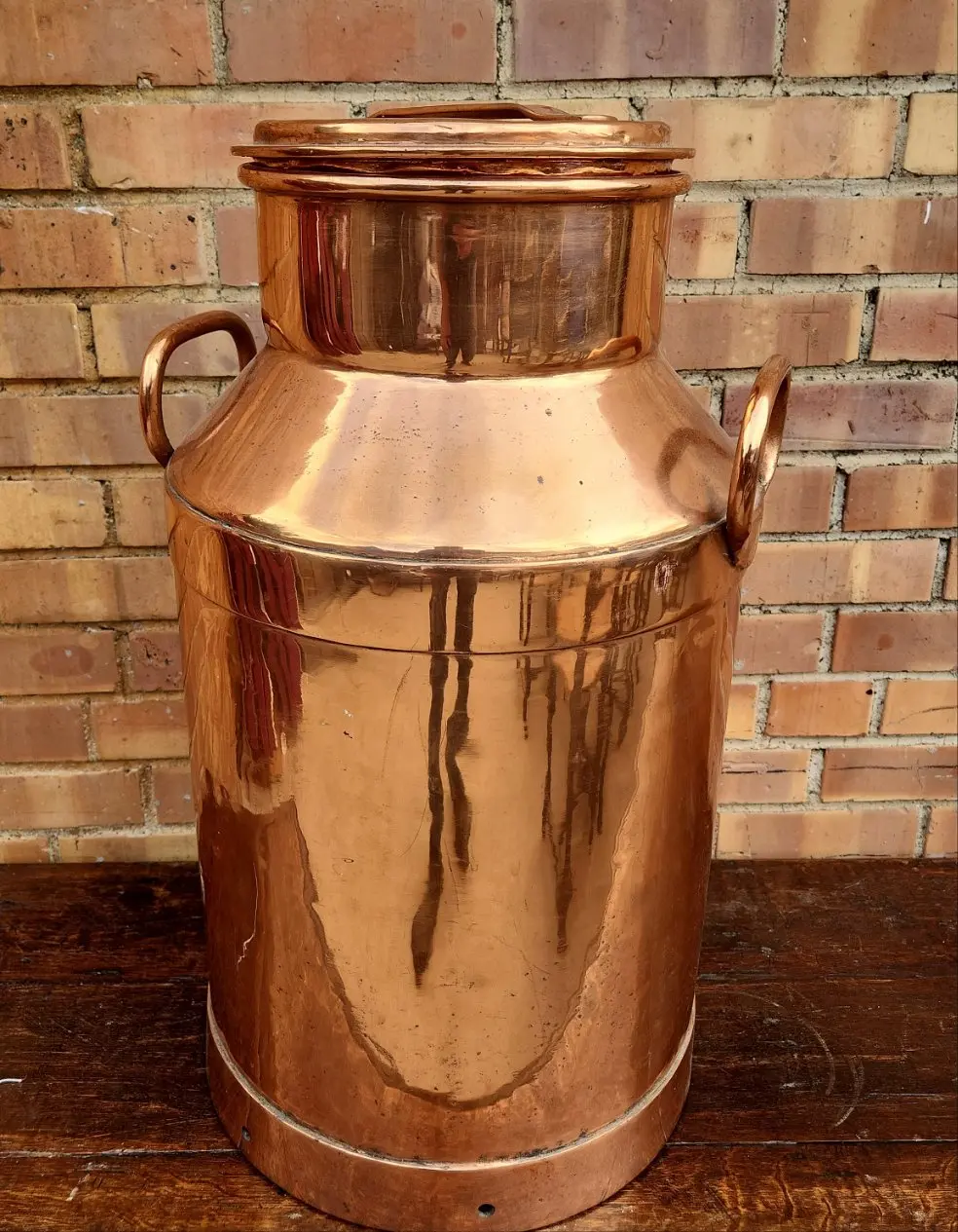 Large European Copper Milk Can 1
