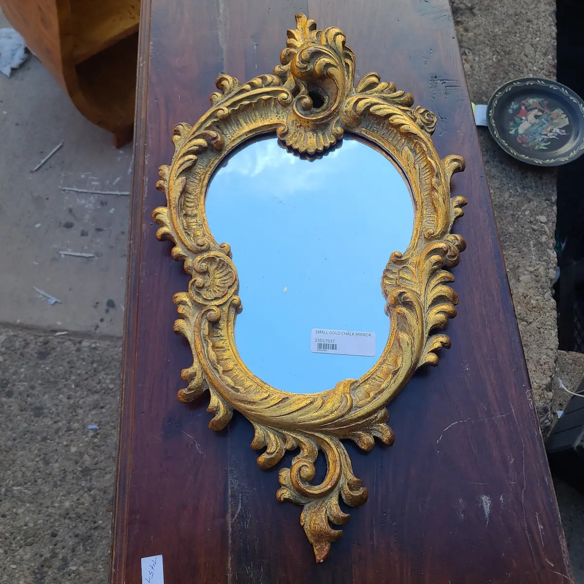 Small Gold Chalk Mirror 1