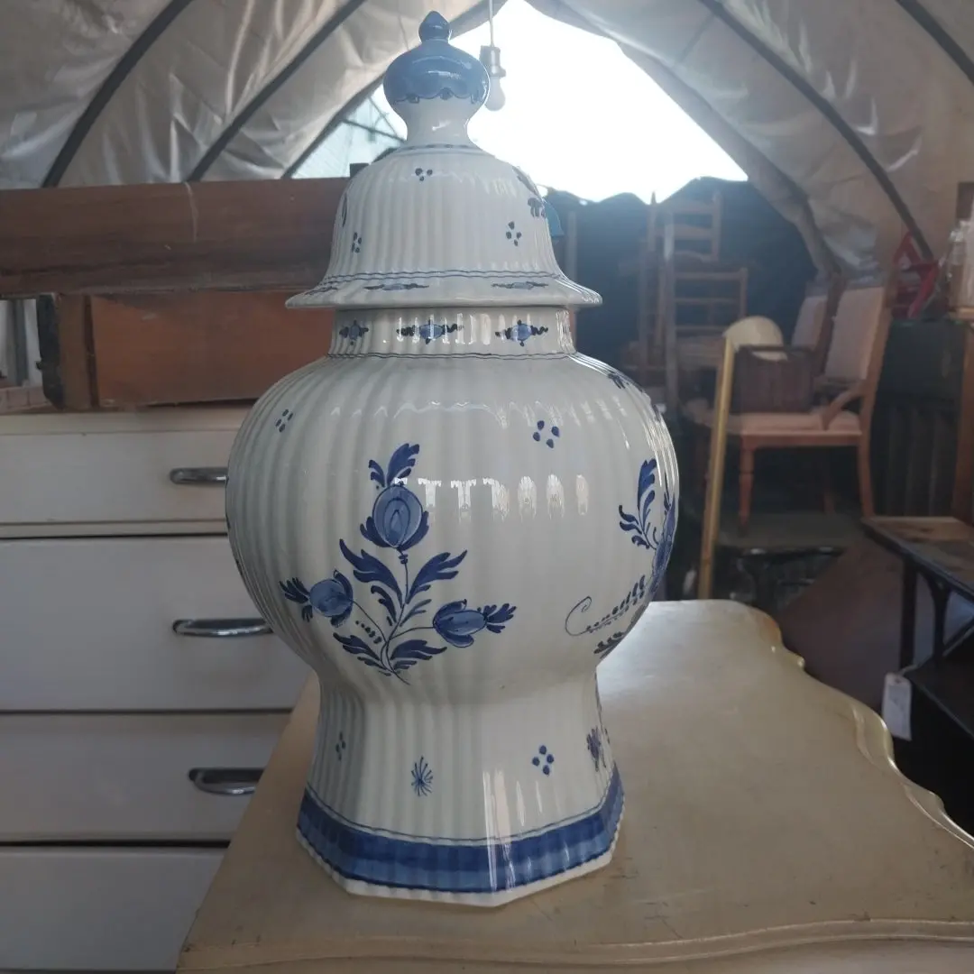 Medium Delft Ginger Jar 1
