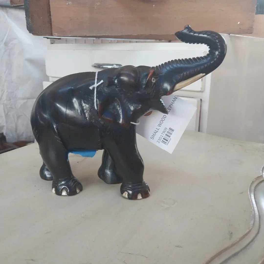 Small Wood Elephant As Found 1