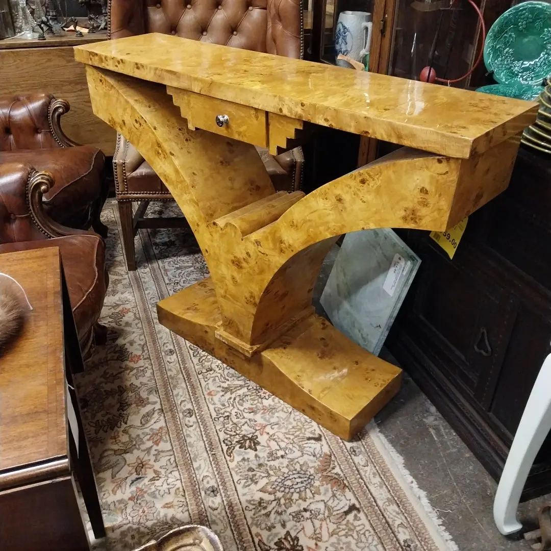 Art Deco Y Shaped Console With Drawer 1