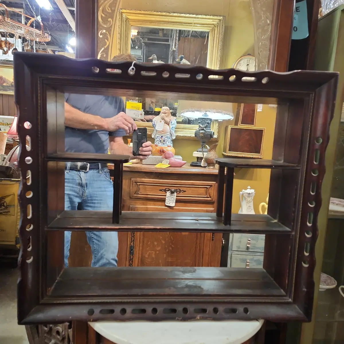 Knick Knack Mirrored Wall Shelf 1