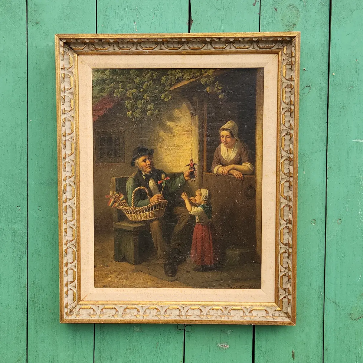 Toy Vendor With Child And Woman Oil Painting 1