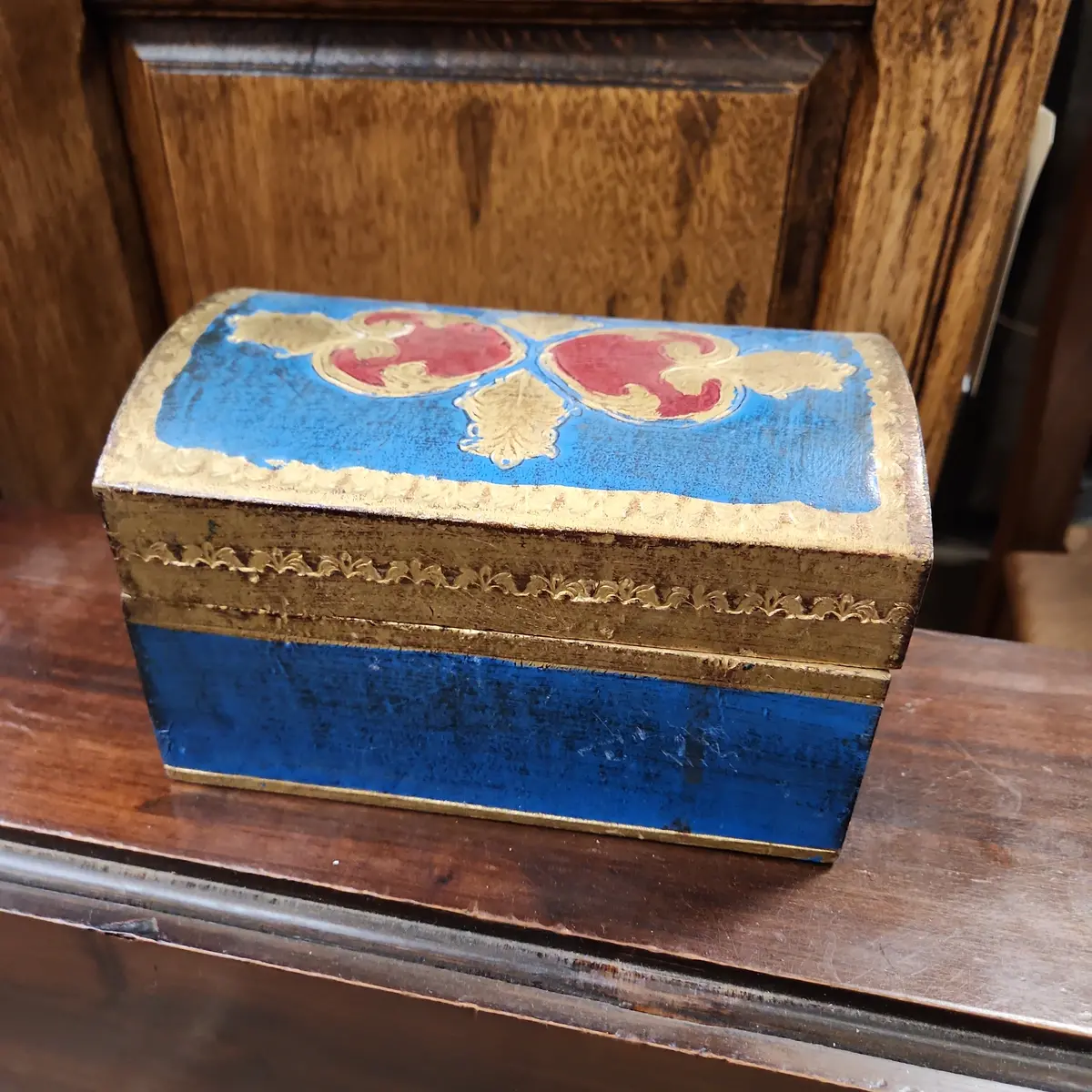 Domed Florentine Blue Box 1