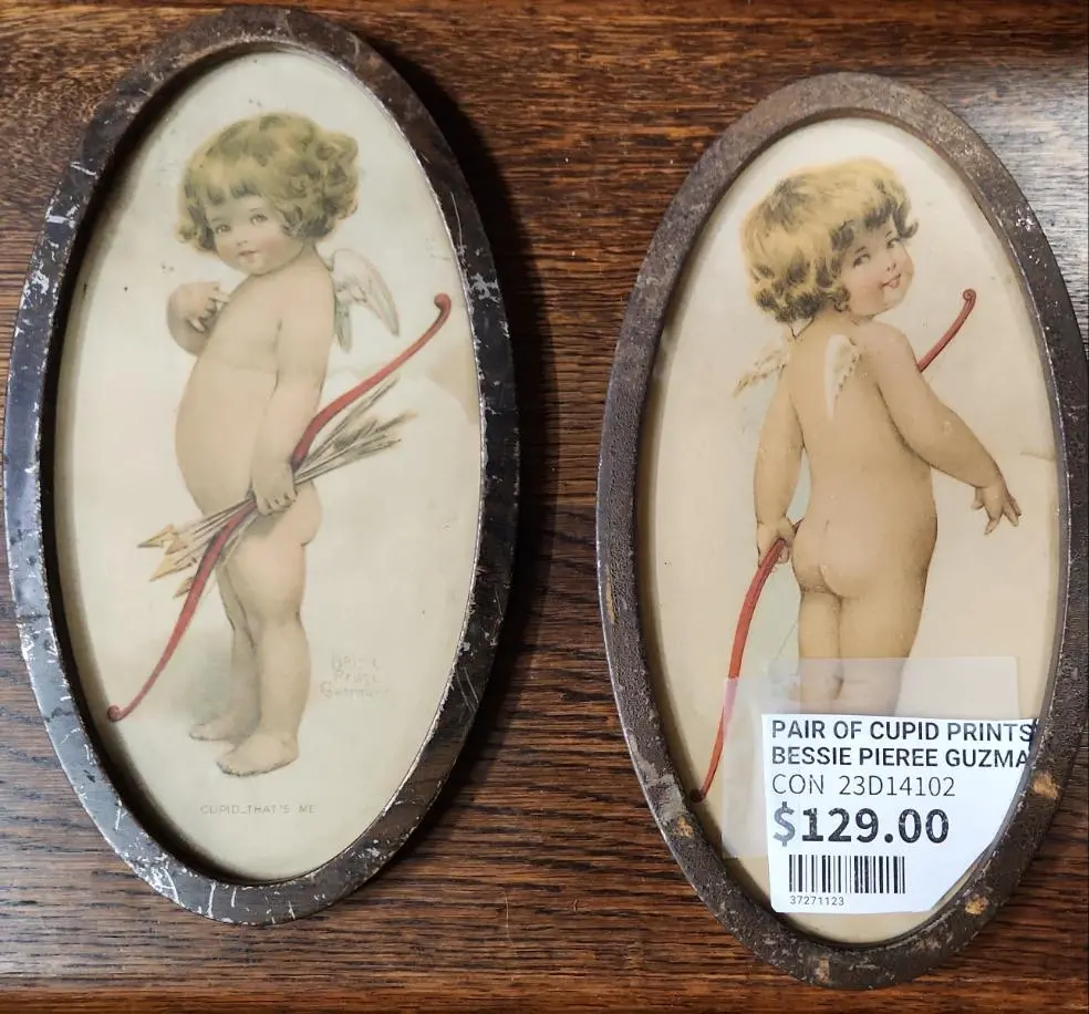 Pair Of Cupid Prints By Bessie Pieree Guzman 1