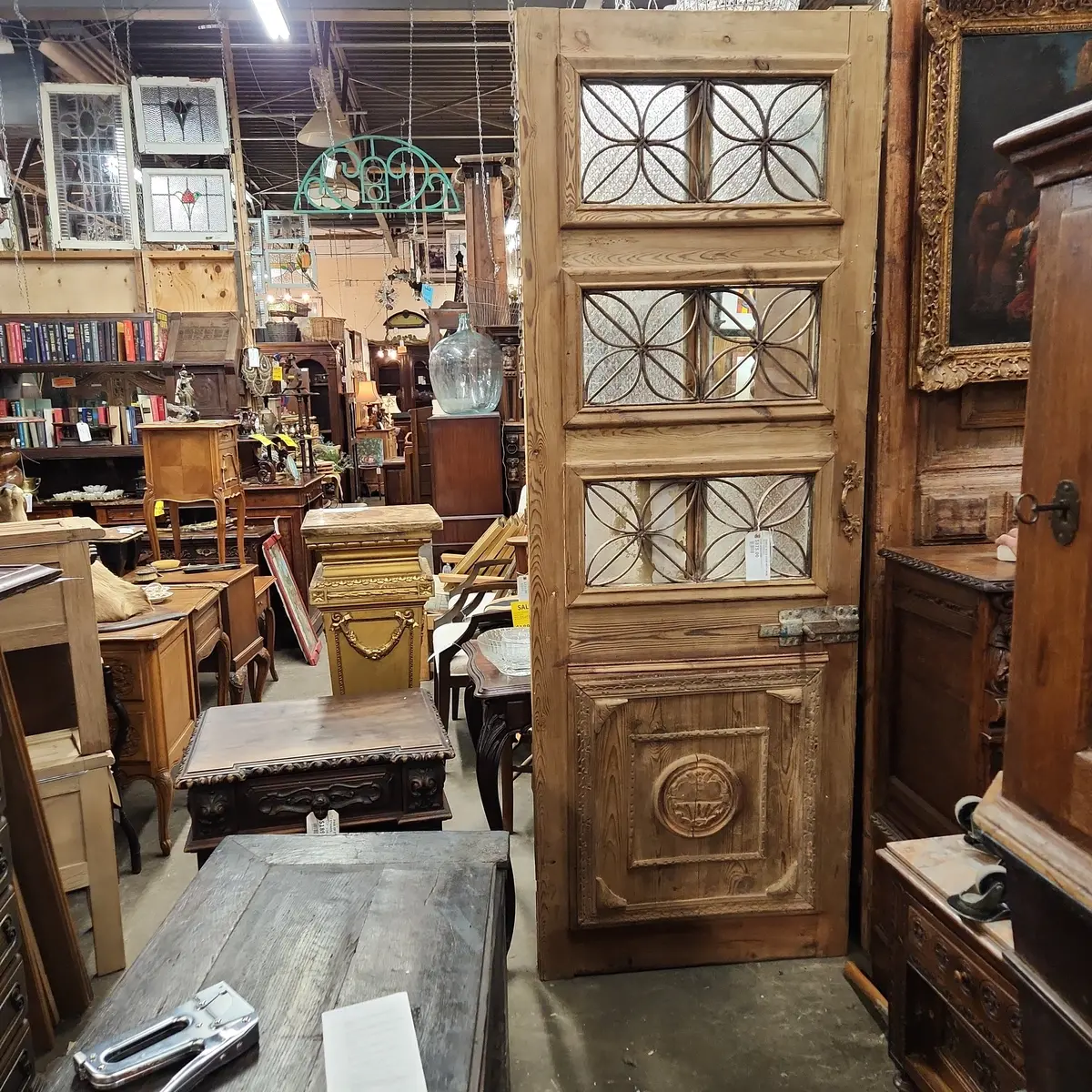Single Wood Door With Iron Butterflies 1
