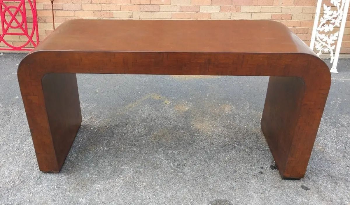 Vintage Woven Bamboo Console 1