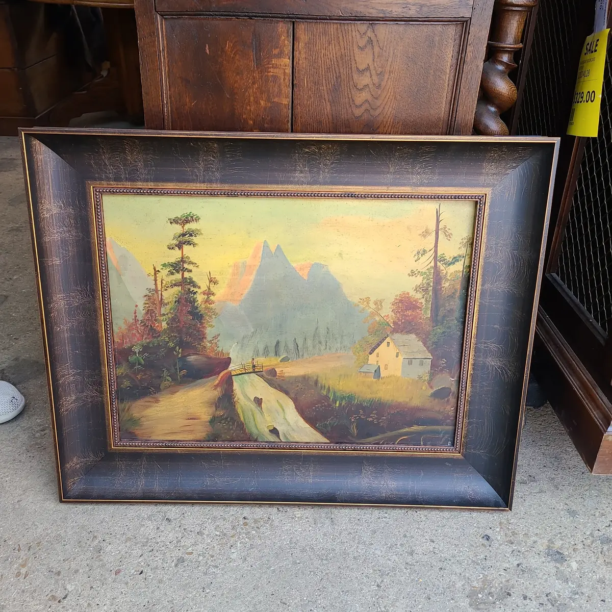 Primitive Landscape Oil Painting 1