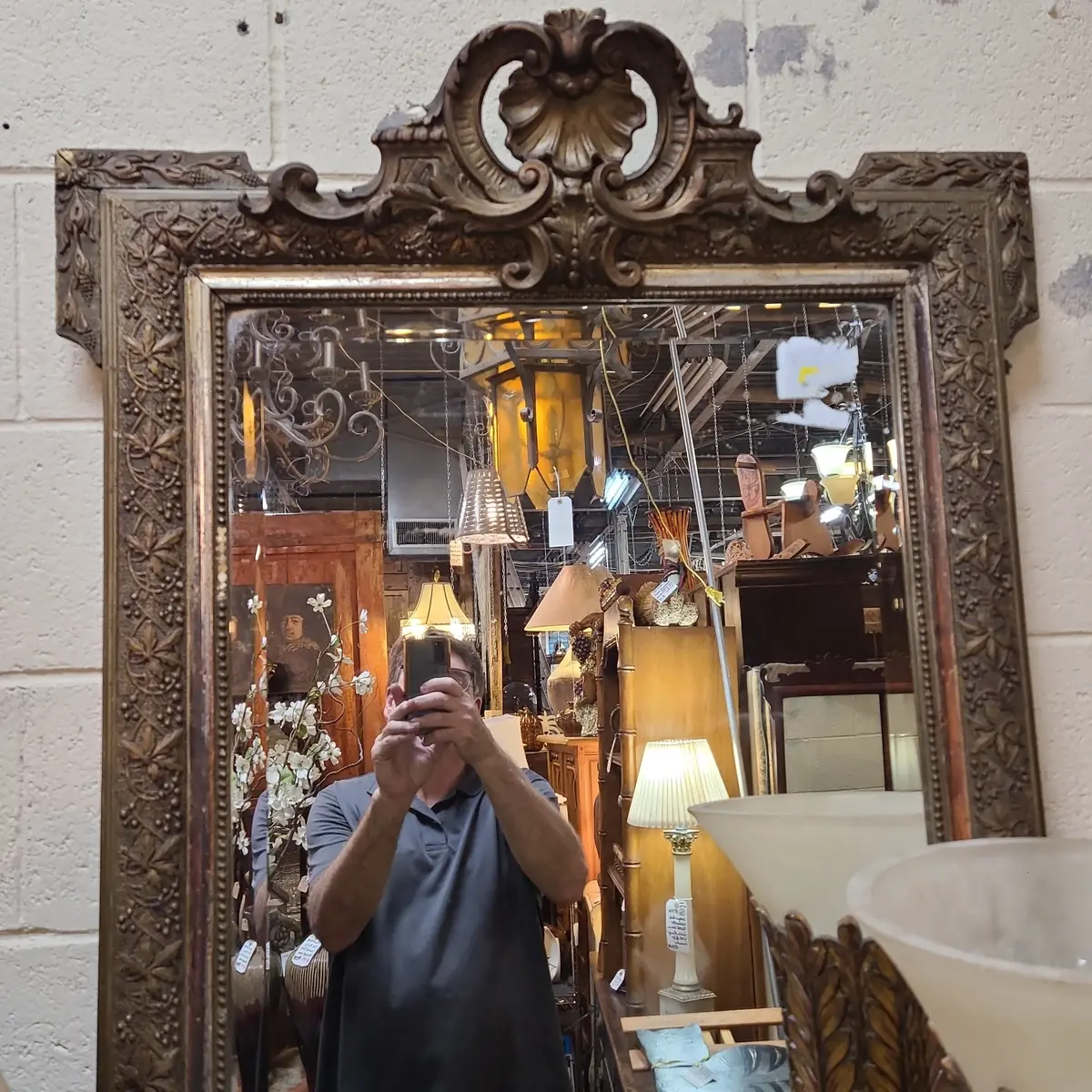 Rectangular Ornate Mirror 1