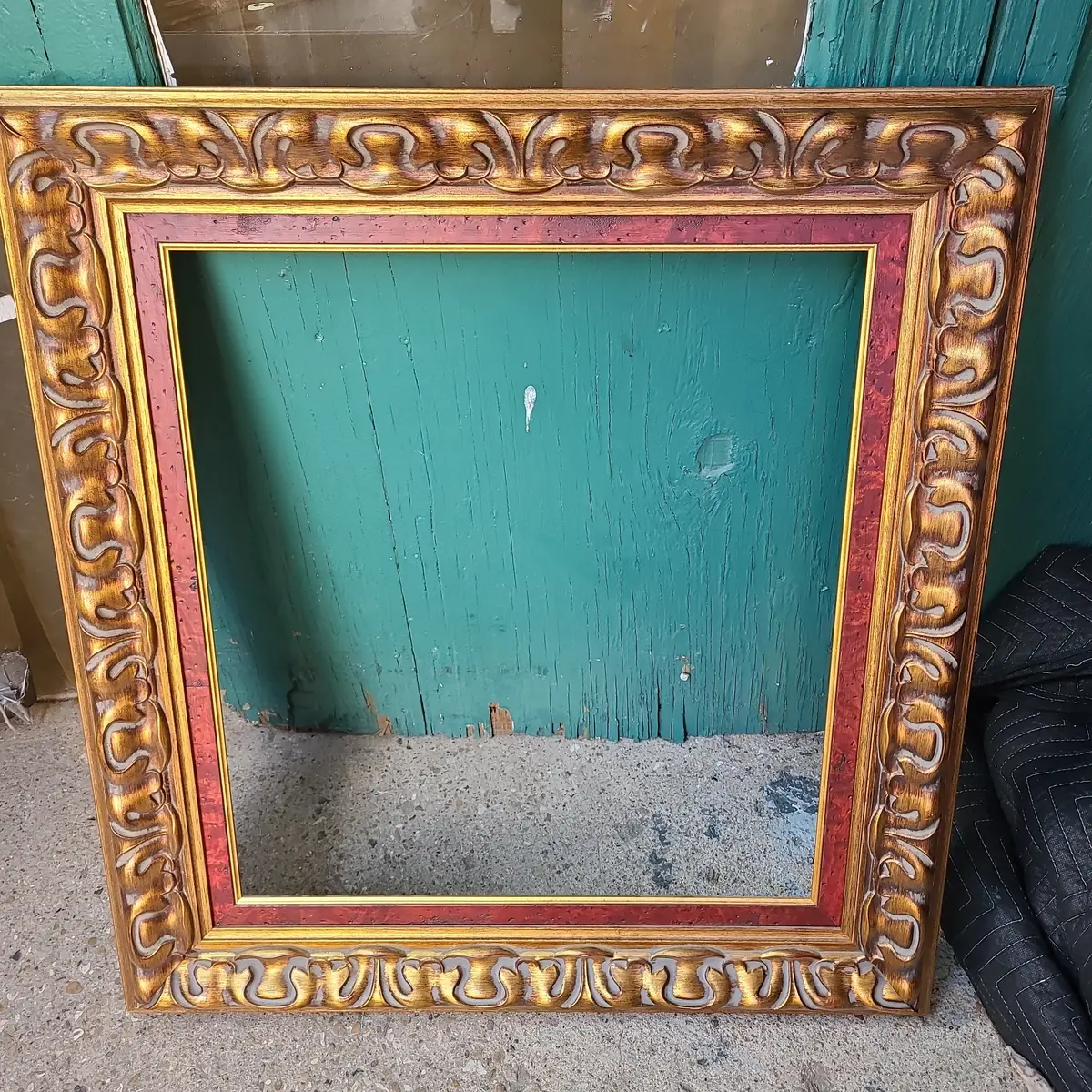 Italian Gold Heavy Relief  Frame With Red Inner Filler 1