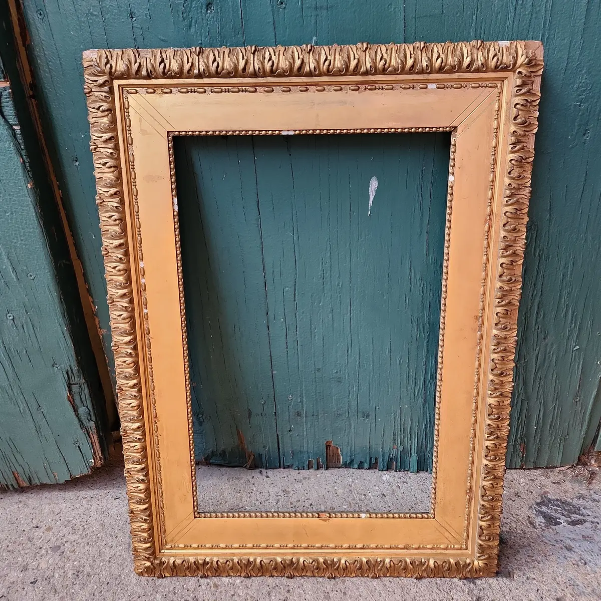 Antique Ornate Gesso Gold Frame3412 1