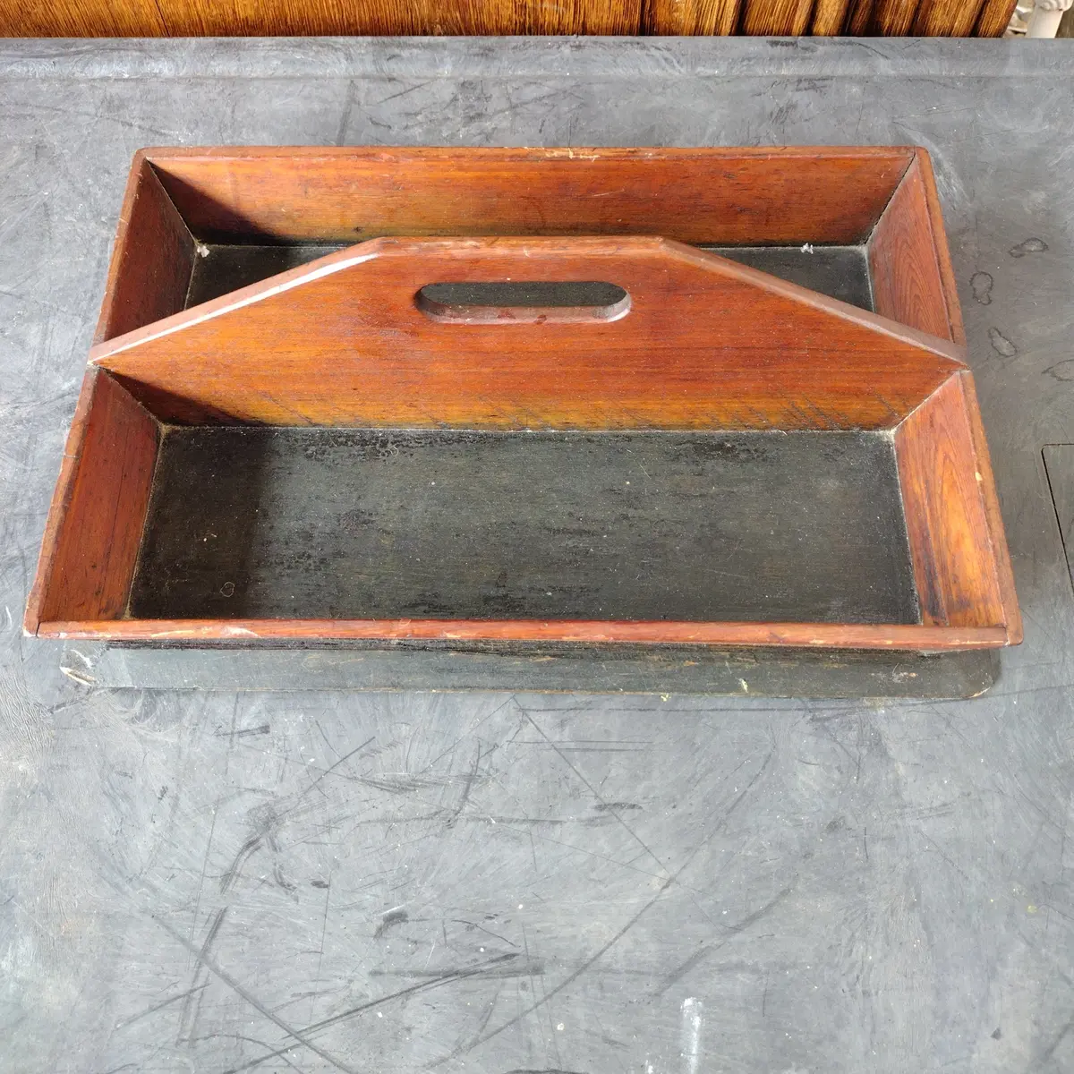 19Th Century Wood Primitive Cutlery Tray 1