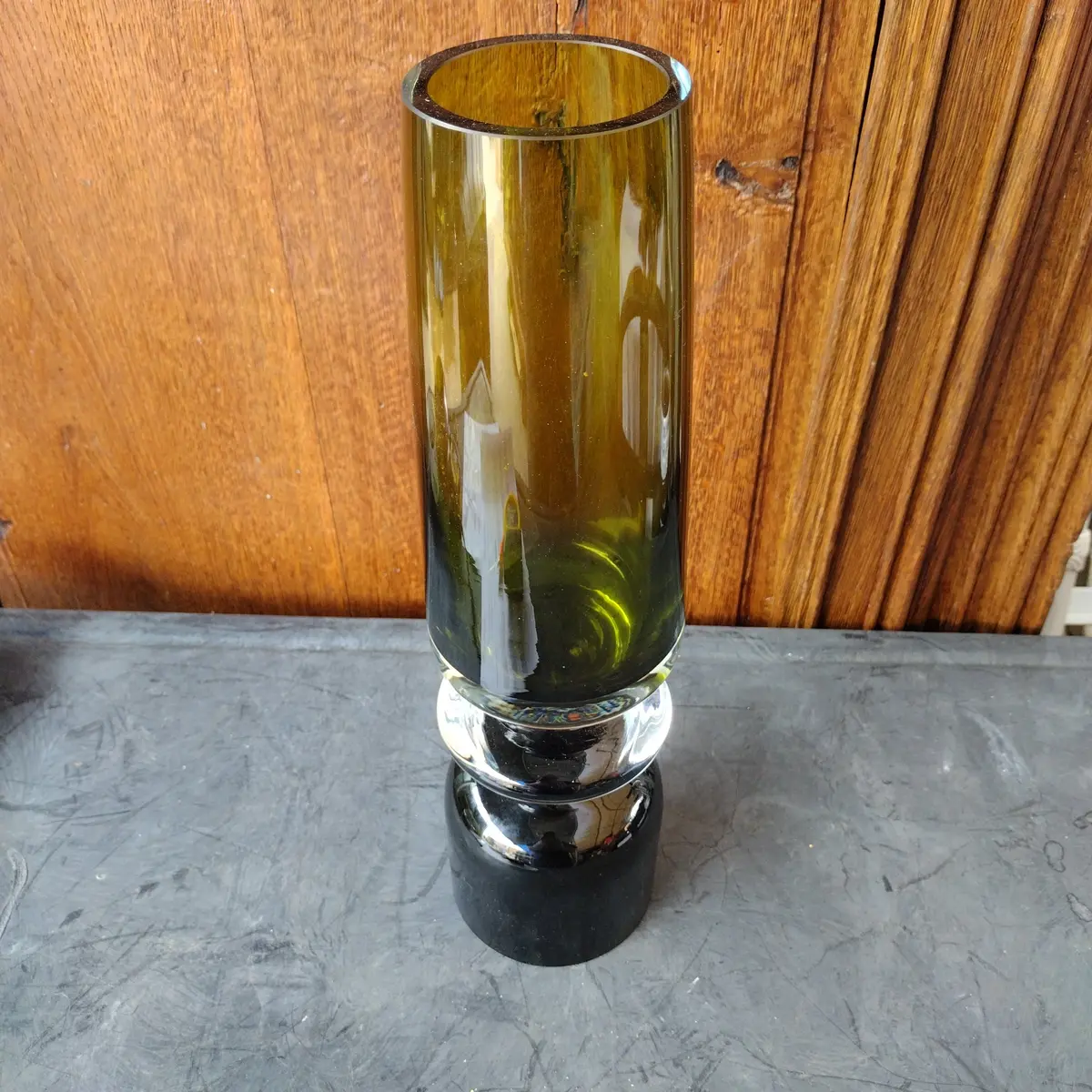 Modern Green Art Glass Vase 1