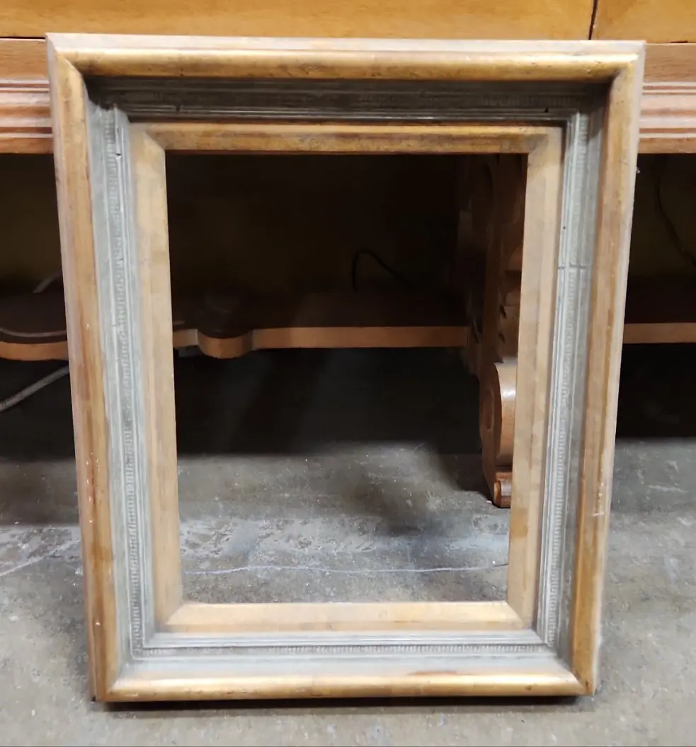 Small Gold Frame With Pewter Fillet-3412 1