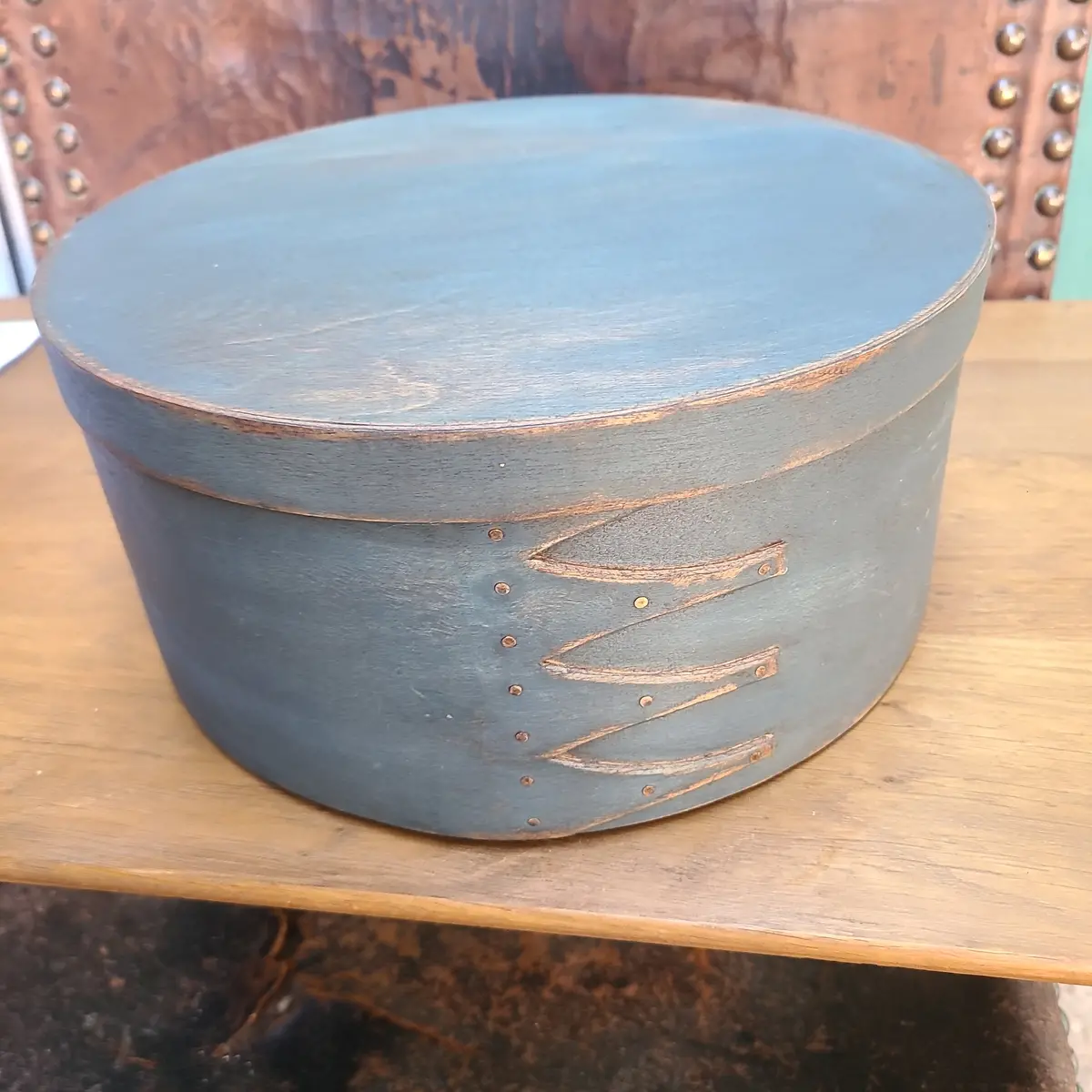 Blue Box Shaker Style By F.O. Merz Massachusetts S3398 1