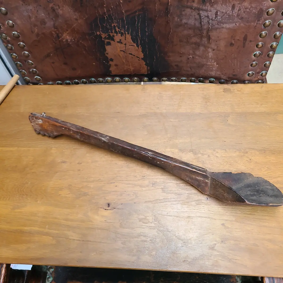 Huge Dark Wood Laddle 19Th Century 3398 1