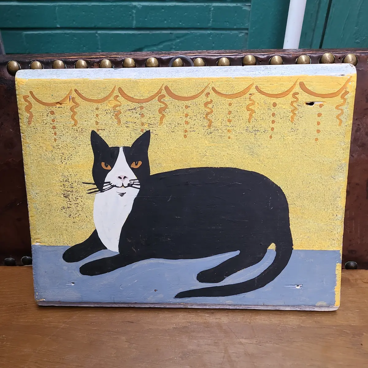 Cat Painting On Board3398 1