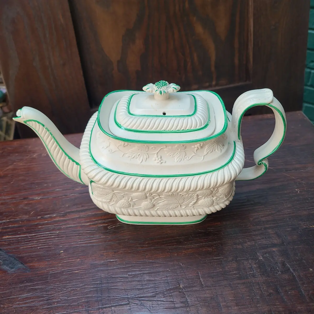 Early Teapot Has Chip Out Of Spout3398 1