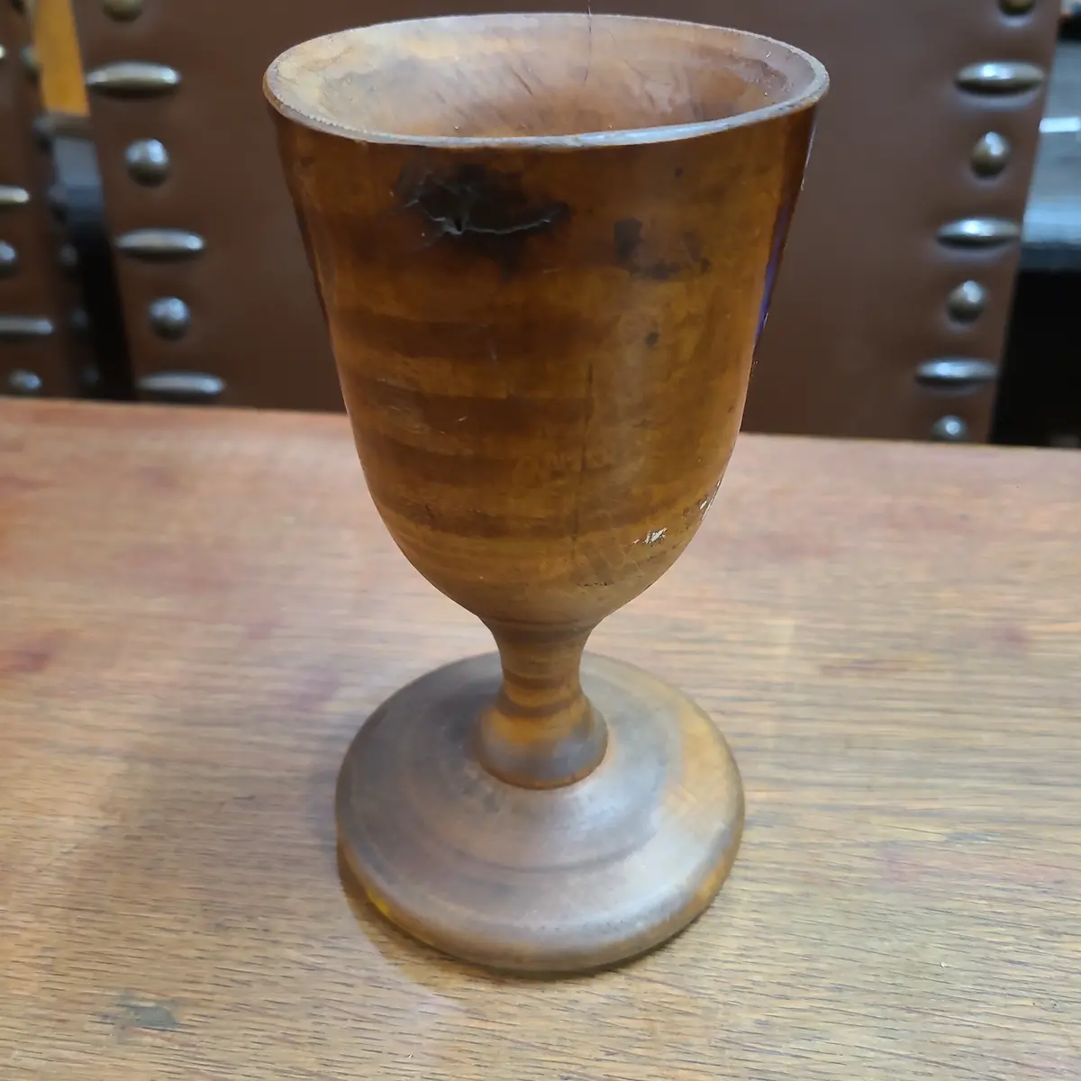 Turned Wood Chalice Antique 1