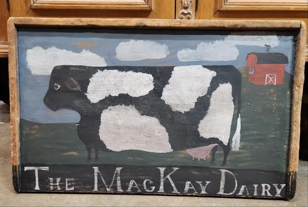 "The Mackay Dairy" Wooden Sign 1