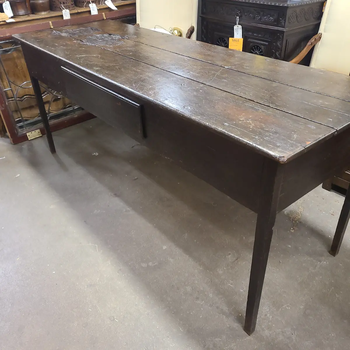 18Th Century Taper Leg Island Table 1