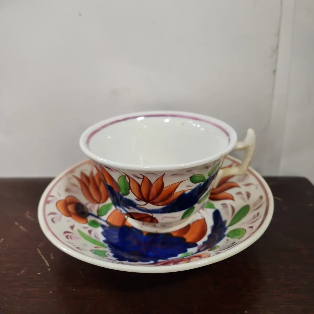 Gaudy Dutch English Cup And Saucer 1