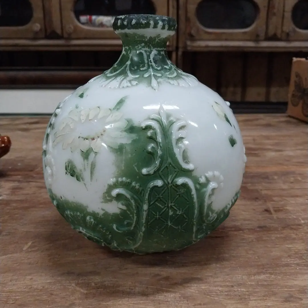 Milk Glass Barber Bottle 1