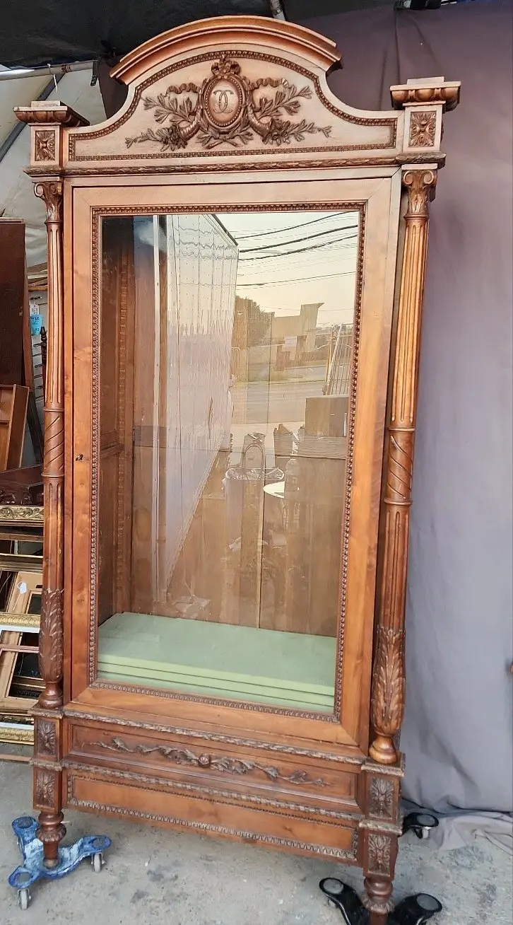 Glass Door Cherry Display Cabinet 1