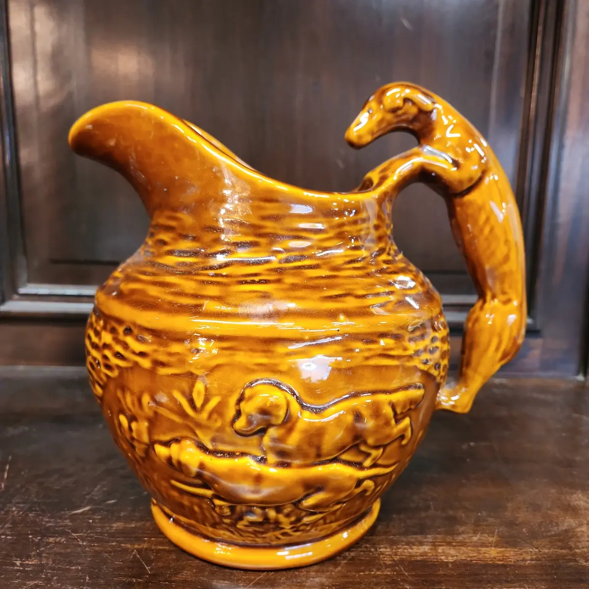 Brown Dogs Pottery Pitcher 1