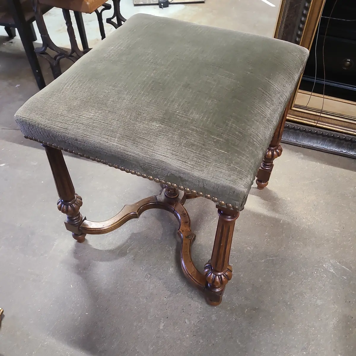 Louis Xvi Green Upholstered 1
