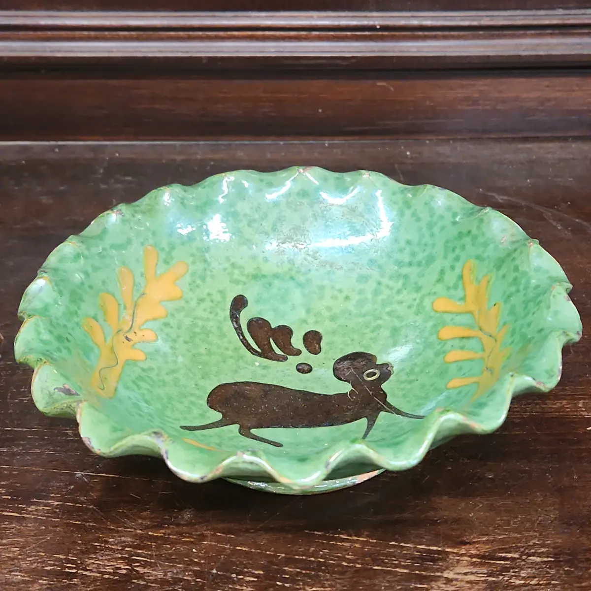 Redware Antelope Dish 1
