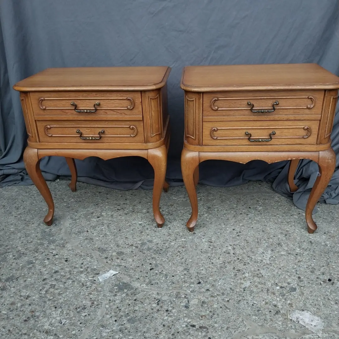 Pair Of Louis Xv Low Oak Stands 1