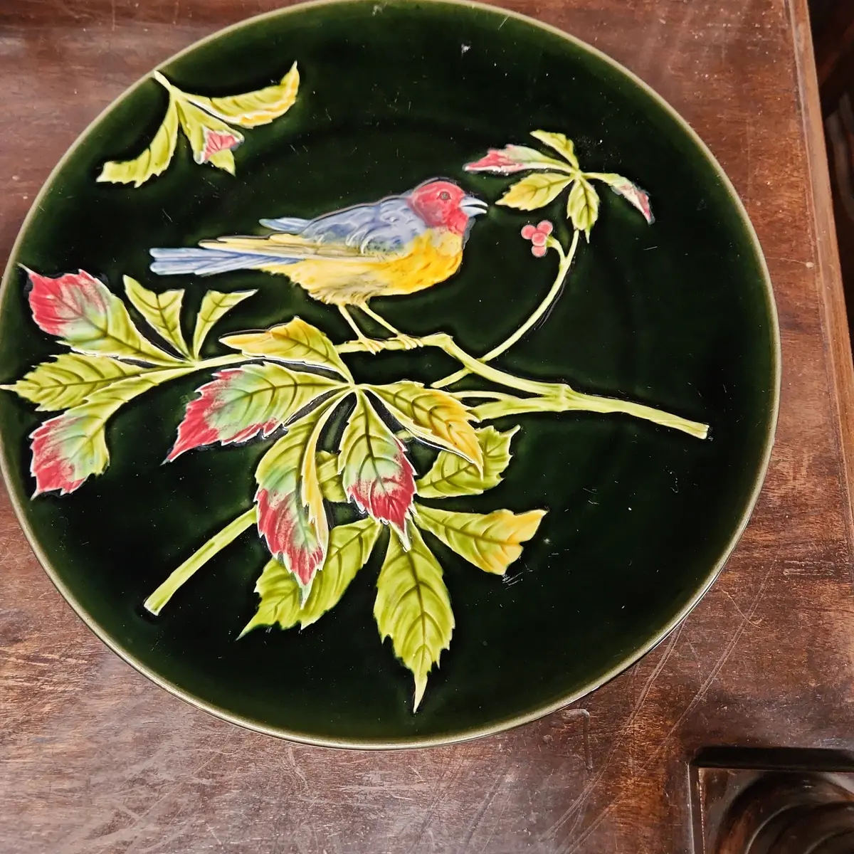 Majolica Bird Plate 1