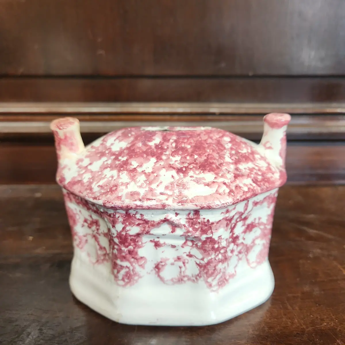 Spongeware Pottery Bank 1