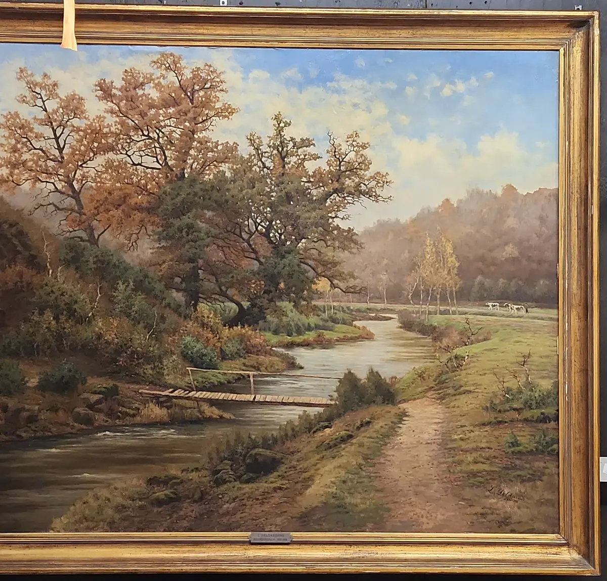 Large River Scene Landscape Oil Painting 1