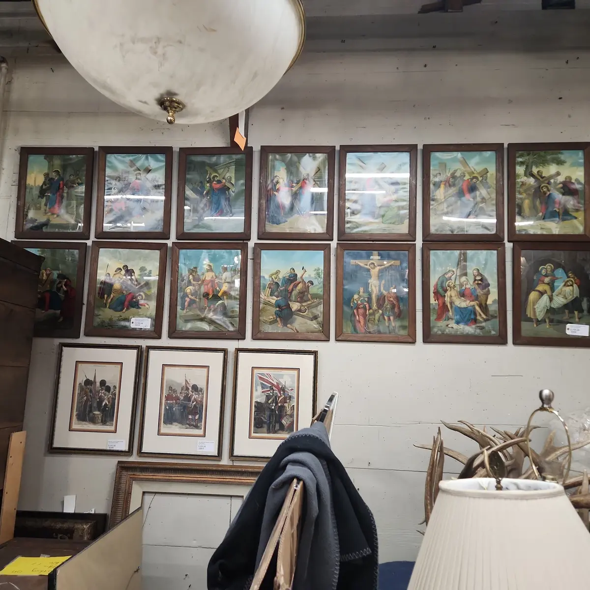 Set Of 14 Stations Of The Cross On Canvas 1