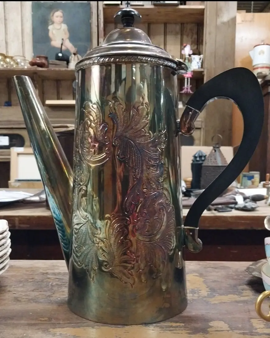 Silverplate Embossed Coffee Pot 1