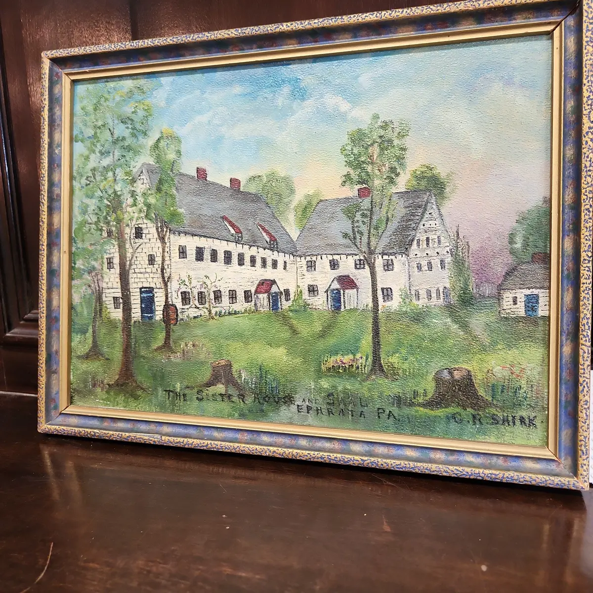 The Sister House Small Oil Painting On Board 1