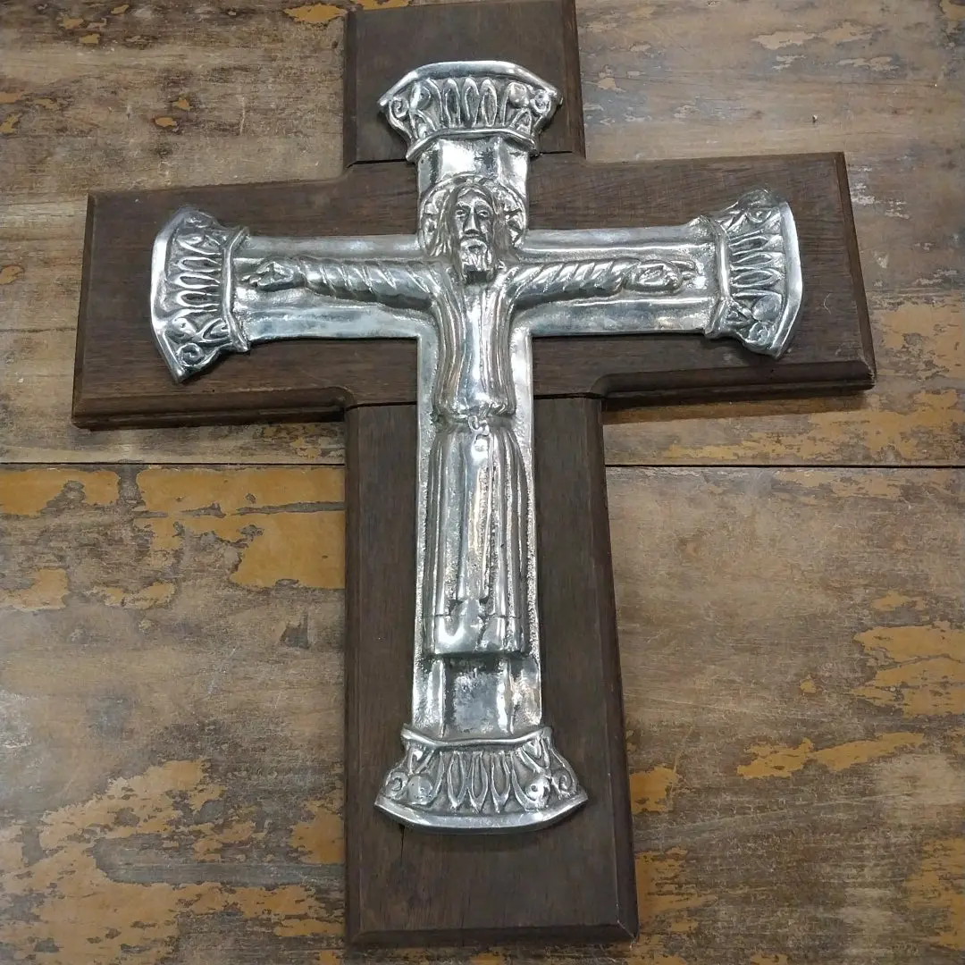 Aluminum And Wood Crucifix 1