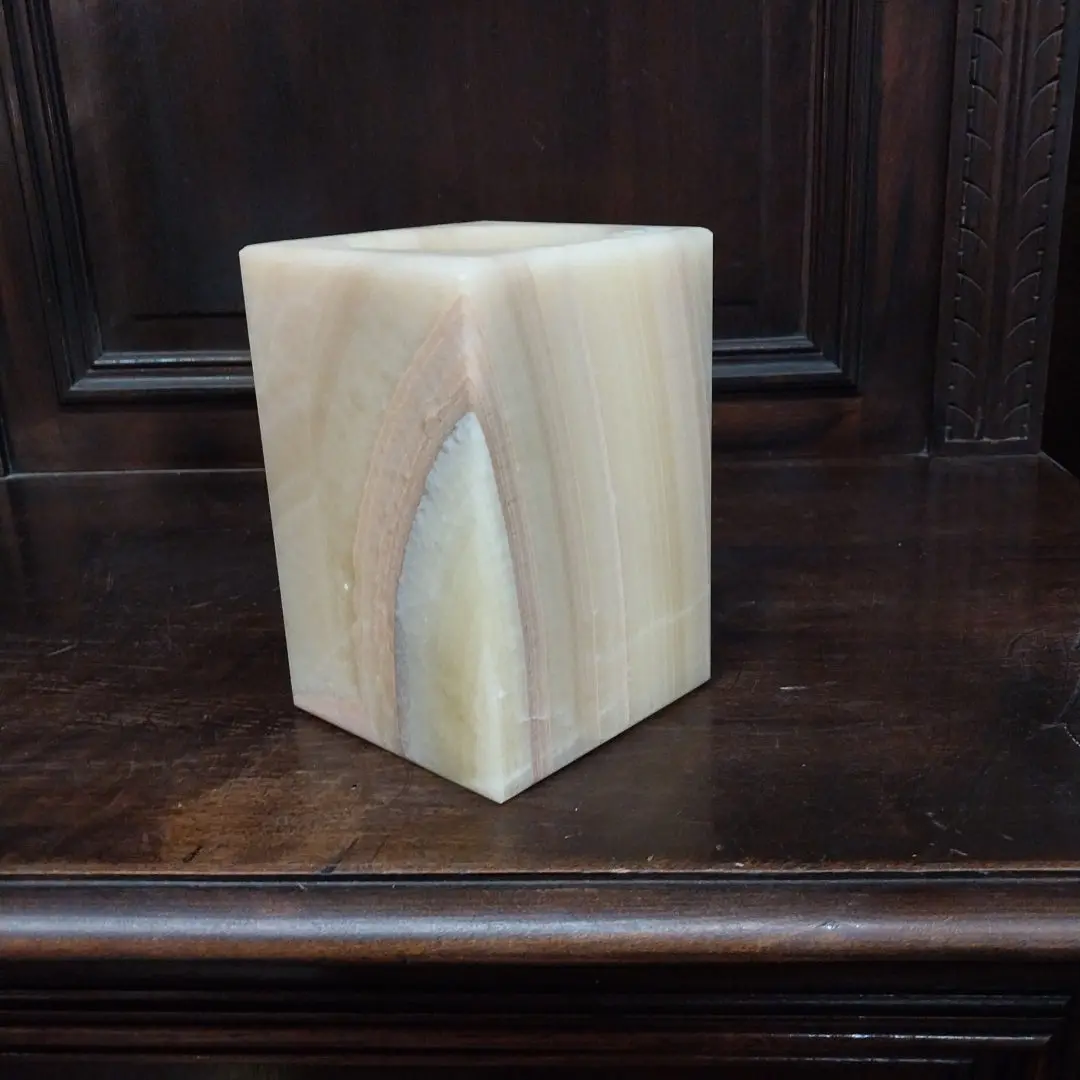 Alabaster Votive Candle Cover 1