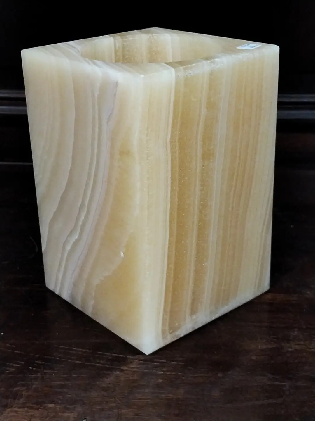 Alabaster Votive Candle Cover 1
