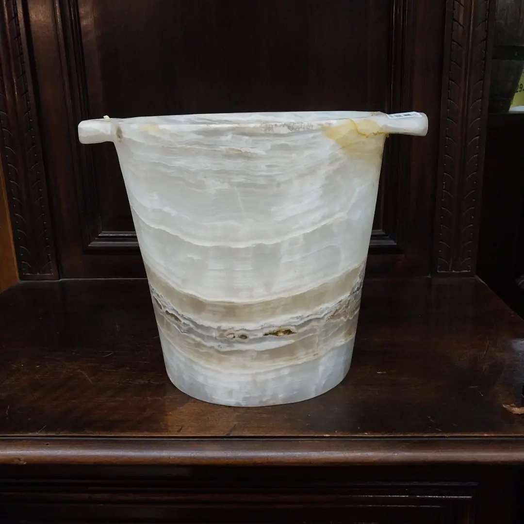 Alabaster Ice Bucket As Found 1