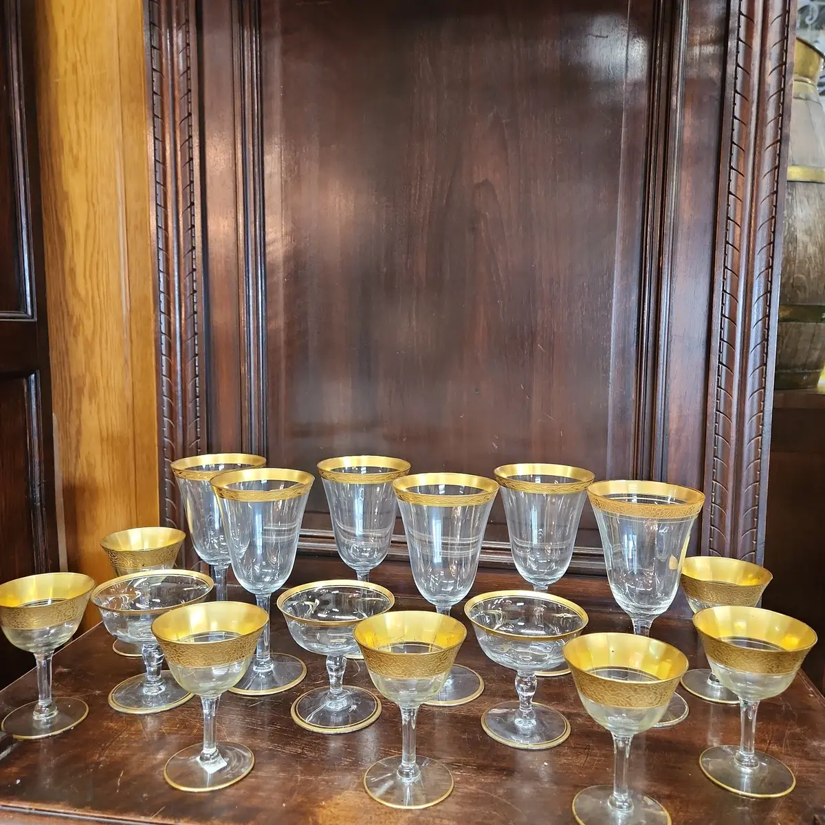 Various Gold Rim Stems-Lot Of 16 1